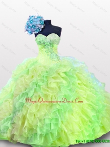 2015 In Stock Sweetheart Quinceanera Dresses in Multi Color