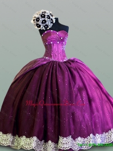2015 In Stock Sweetheart Quinceanera Dresses with Lace for Winter