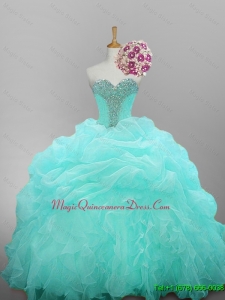 In Stock Sweetheart Beaded Quinceanera Dresses with Ruffled Layers for Fall