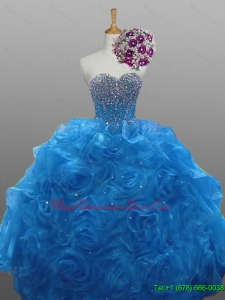 Fast Delivery Beaded Quinceanera Dresses in Organza for 2015 Fall