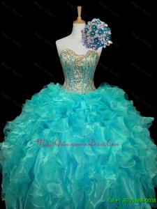 Fast Delivery Sweetheart Quinceanera Dresses with Sequins and Ruffles