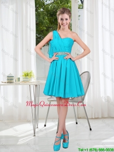 Beautiful A Line One Shoulder Dama Dresses for Party