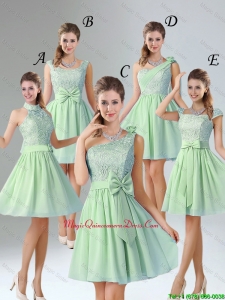 Romantic Short Dama Dresses with Hand Made Flower for Wedding Party