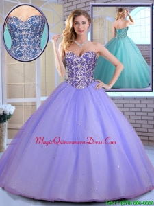 Elegant Ball Gown Sweetheart Quinceanera Gowns with Beading for 2016