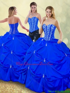 Luxurious Floor Length Quinceanera Dresses with Pick Ups