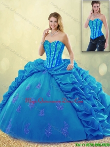 Popular Ball Gown Beading Sweet 16 Dresses with Pick Ups for 2016