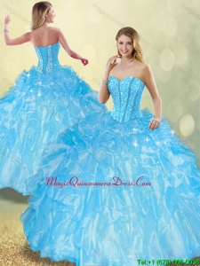 Classic Ball Gown Sweet 16 Dresses with Beading and Ruffles