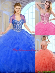 Classical Floor Length Quinceanera Dresses with Beading for 2016