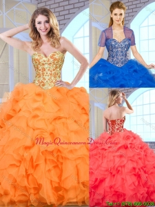 Beautiful Sweetheart Quinceanera Dresses with Beading and Ruffles for 2016