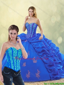 New Style Sweetheart Detachable Quinceanera Gowns with Beading and Appliques