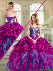 Perfect Sweetheart Quinceanera Dresses with Pick Ups and Ruffles for Winter