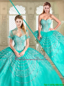 Hot Sale Sweetheart Quinceanera Dresses with Beading and Appliques
