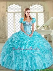 Hot Sale Sweetheart Quinceanera Dresses with Beading and Ruffles