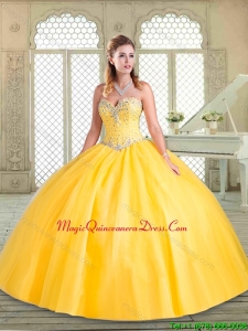 Luxury Sweetheart Beading Quinceanera Dresses for Spring