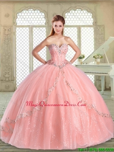 Magic Miss Sweetheart Beading Quinceanera in Watermelon