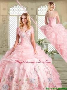 Magic MissPretty Floor Length Quinceanera with Appliques and Pick Ups