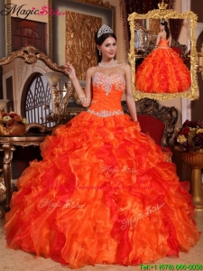 Gorgeous Ball Gown Appliques and Beading Classic Quinceanera Dresses