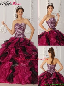 Perfect Sweetheart Ruffles Classic Quinceanera Dresses in Multi Color
