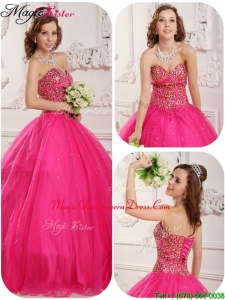 Wonderful A Line Sweetheart Quinceanera Gowns with Beading