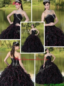 Fashionable Beading Sweetheart Quinceanera Dresses with Ruffles Layered