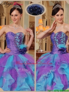 Luxury Multi Color Quinceanera Dresses with Beading and Ruffles