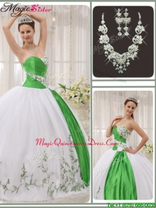 Plus Size Sweetheart Quinceanera Dresses with Embroidery for 2016