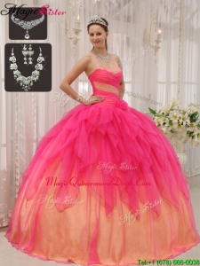 Pretty Ball Gown Strapless Quinceanera Dresses with Beading