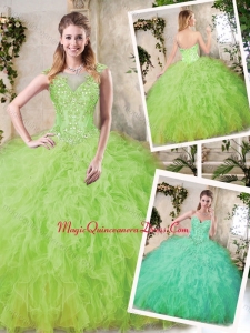 Modest Sweetheart Sweet 16 Dresses with Appliques and Ruffles