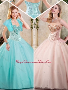 Latest Beading Sweetheart Quinceanera Gowns for 2016