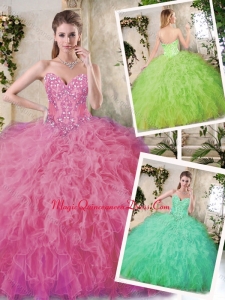 2016 Discount Appliques and Ruffles Quinceanera Dresses with Sweetheart