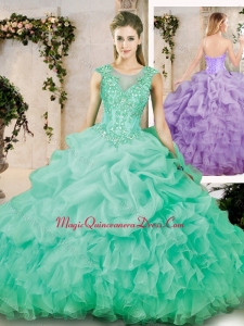 Discount Latest Sweetheart Appliques Quinceanera Dresses with Brush Train