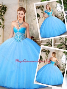 Discount Sweetheart Quinceanera Dresses with Beading