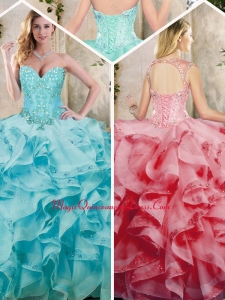 Fashionable Ruffles Quinceanera Dresses with Appliques