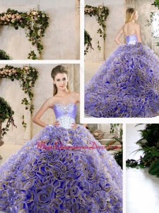 Hot Sale Ruffles Lavender Sweet 16 Dresses with Beading