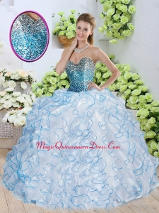 Beautiful Sweetheart Quinceanera Dresses with Sequins and Ruffles