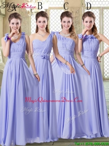 Affordable Empire Floor Length Dama Dresses in Lavender