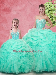 Spring Classical Ball Gown Pick Ups Princesita with Quinceanera Dresses in Apple Green