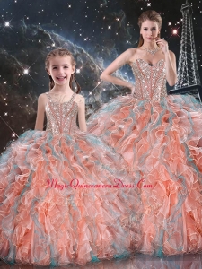 Gorgeous Ball Gown Princesita with Quinceanera Dress with Beading and Ruffles for Fall