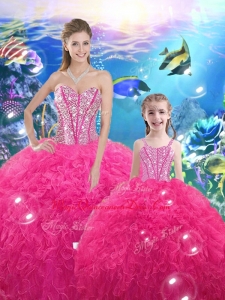 Lovely Ball Gown Princesita with Quinceanera Dresses with Beading and Ruffles for 2016