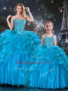 New Arrivals Sweetheart Princesita with Quinceanera Dress with Beading in Teal