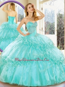 2016 Affordable Sweetheart Quinceanera Dresses with Beading and Ruffled Layers for Summer