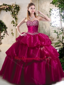 Beautiful Ball Gown Quinceanera Dresses with Beading and Pick Ups