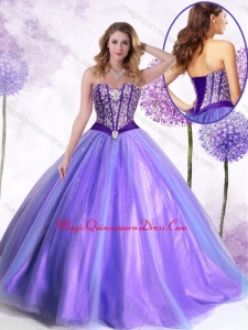 2016 New Arrivals Ball Gown Lavender Quinceanera Dresses with Beading