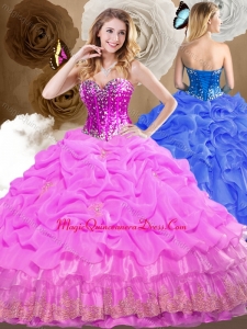 Best Ball Gown Quinceanera Dresses with Beading and Pick Ups