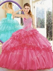 Cheap Ball Gown Couture Quinceanera Dresses with Beading and Ruffled Layers for Spring