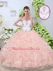 Beautiful Ball Gown Couture Quinceanera Dresses with Beading and Pick Ups