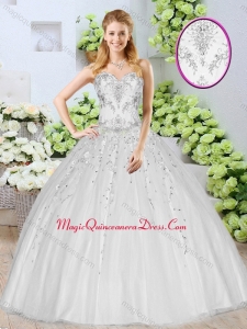 Discount Ball Gown White Couture Quinceanera Dresses with Beading