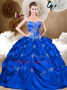 Perfect Sweetheart Couture Quinceanera Dresses with Appliques and Pick Ups