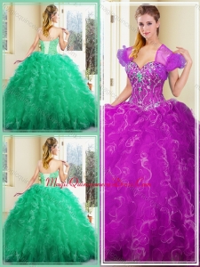 Pretty Ball Gown Couture Quinceanera Dresses with Ruffles for Fall