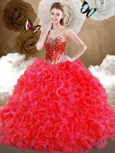 Couture Sweetheart Quinceanera Dresses with Beading and Ruffles